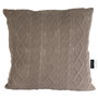 Home Deco Factory Cojín De Punto Marrón 40x40 cm, Colección Cocooning, Desenfundable, Deco