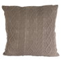 Home Deco Factory Cojín De Punto Marrón 40x40 cm, Colección Cocooning, Desenfundable, Deco