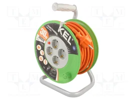 KEL Prolongador de alimentación H05VV-F 3G1,5mm2 30m Naranja