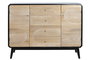 DKD Home Decor Buffet de Madera Negro 120x40x90,5 cm