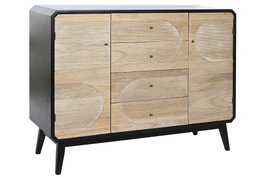 DKD Home Decor Buffet de Madera Negro 120x40x90,5 cm