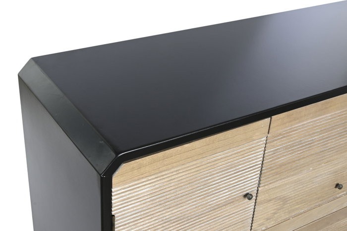 DKD Home Decor Buffet de Madera Negro 120x40x90,5 cm
