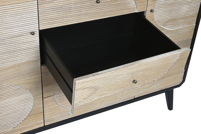 DKD Home Decor Buffet de Madera Negro 120x40x90,5 cm