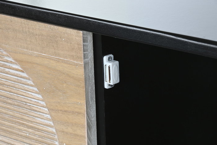 DKD Home Decor Buffet de Madera Negro 120x40x90,5 cm