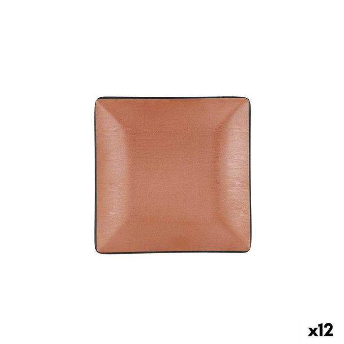Bidasoa Plato Llano Bicolor Melamina Gio 18x18 cm Negro (12 Unidades)