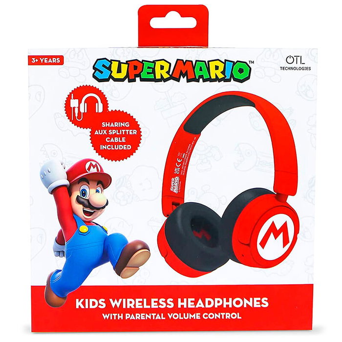 OTL Technologies Auriculares Infantiles Super Mario Bros Rojo