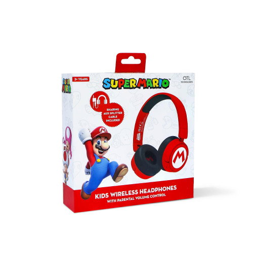Fr tec Auriculares inalámbricos infantiles logo Super Mario Bros
