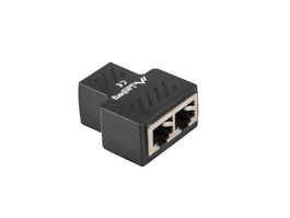 Lanberg ADS-RJ45-2RJ45-OS Divisor de 1 a 2 puertos RJ-45 Negro