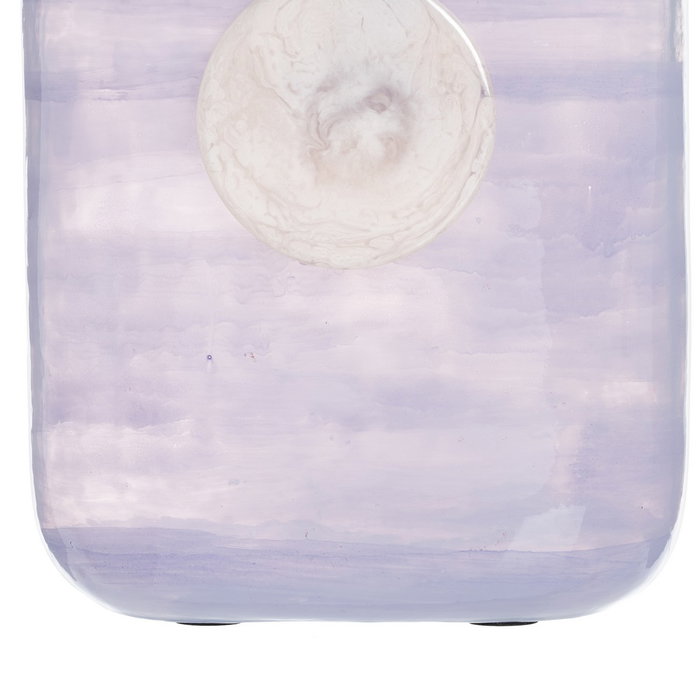 Jarrón Azul-Blanco Cristal Decoración 17 X 9 X 34 cm