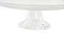 DKD Home Decor Plato con Pie Cristal Transparente 29 x 29 x 9.2 cm Apto Microondas y Lavavajillas