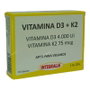 Integralia Vitamina D3+K2 4000UI con K2 75mcg, 30 cápsulas vegetales