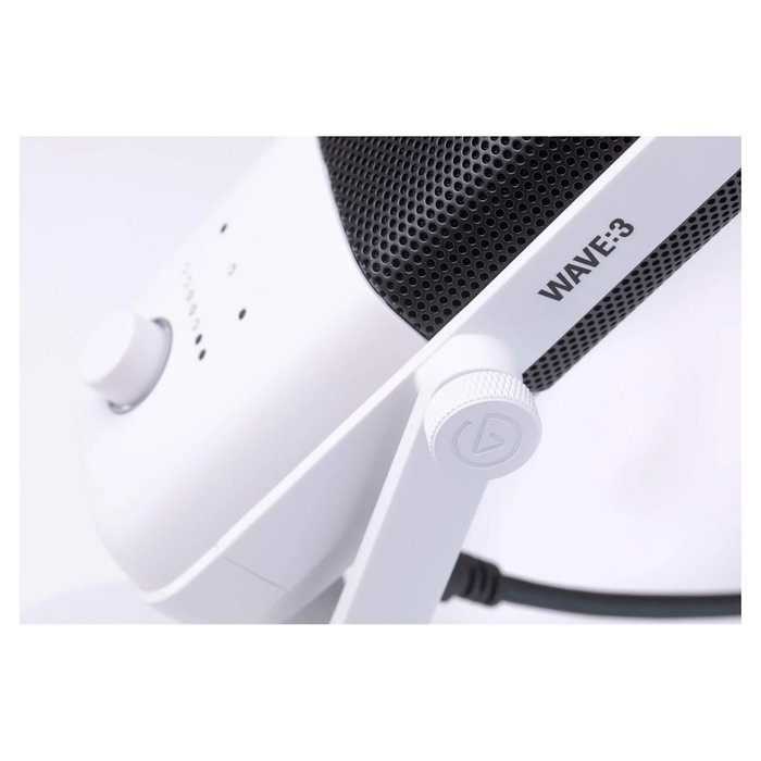 Elgato Wave:3 Micrófono USB de sobremesa profesional, 120dB, 96kHz, 10MAB9911, color Blanco