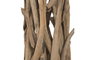 DKD Home Decor Lámpara de Pie Colección Lamps 2c 24 Balines 150 cm de Alto en Madera de Teca con Portalámparas E27