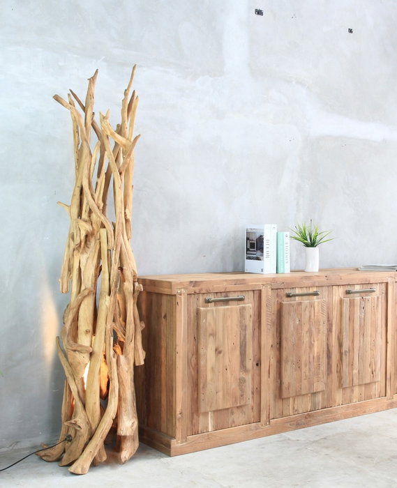 DKD Home Decor Lámpara de Pie Colección Lamps 2c 24 Balines 150 cm de Alto en Madera de Teca con Portalámparas E27 DKD Home Decor Lámpara de Pie Colección Lamps 2c 24 Balines 150 cm de Alto en Madera de Teca con Portalámparas E27