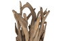 DKD Home Decor Lámpara de Pie Colección Lamps 2c 24 Balines 150 cm de Alto en Madera de Teca con Portalámparas E27