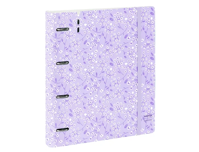 Safta Carpeblock PP Foam 4 Anillas 35mm con Recambio Light Purple Flowers