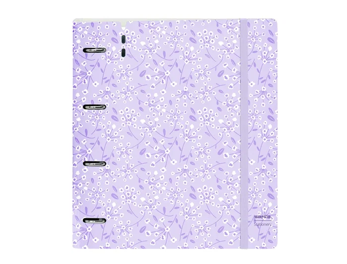 Safta Carpeblock PP Foam 4 Anillas 35mm con Recambio Light Purple Flowers