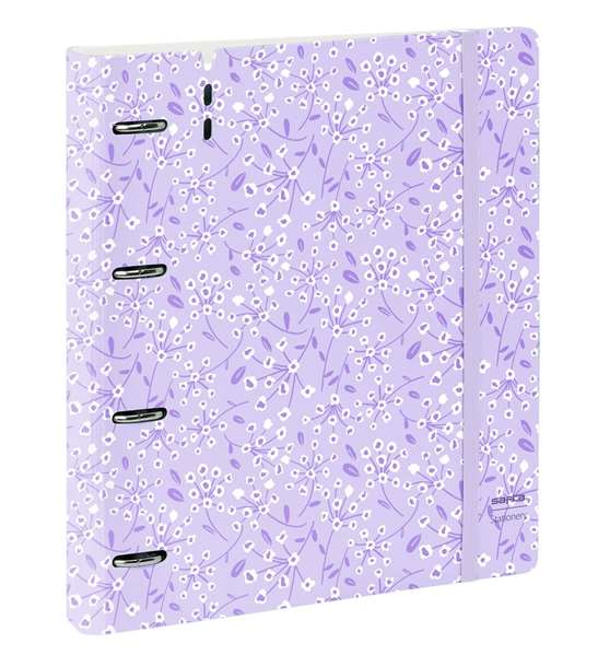Safta Carpeblock PP Foam 4 Ani 35mm c/Recambio Light Purple Flowers 27x32x4 cm