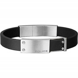 Police Pulsera S14AMH01B de Acero y Cuero
