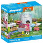 Playmobil Divertido Baño de Animales 1-2-3 - Figura de Mujer, Hipopótamo Bebé, Pelícano, Nutria, Accesorios, Edad Mínima 3 Años, Plástico