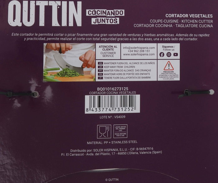Quttin Cortador de Cocina para Vegetales (Pack de 24 Unidades)