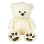 Jemini JEM3298061008814 Peluche Oso Crema con Lazo +/- 100 cm - Gran oso crema de 1 metro, irresistiblemente suave