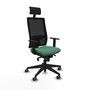 PIQUERAS Y CRESPO Silla de oficina Horna Verde esmeralda y Negro con mecanismo Sincro