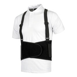 Juba Faja Lumbar con Tirantes Elástica, Ajuste con Velcro, Talla L