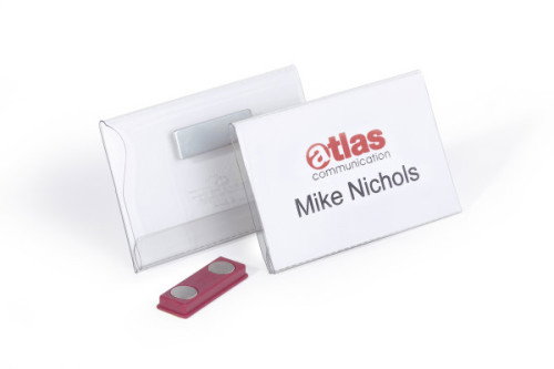 Durable 8117-19 Caja de 25 Identificadores Magnéticos PVC 54x90mm