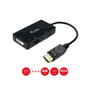 Equip Adaptador DisplayPort a HDMI, VGA y DVI Negro