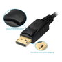Equip Adaptador DisplayPort a HDMI, VGA y DVI Negro