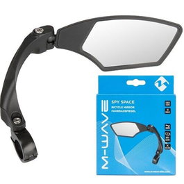 M-Wave Retrovisor Derecho SPY SPACE con Abrazadera 22.2 mm Aluminio Negro para E-Bike