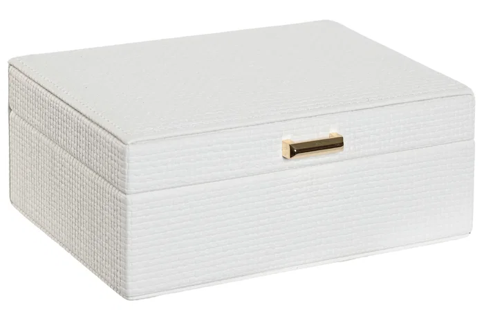 DKD Home Decor Joyero Tradicional Blanco 7 x 12 x 18 cm (4 Unidades)