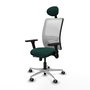 PIQUERAS Y CRESPO Silla de oficina Zulema Verde botella y Blanco
