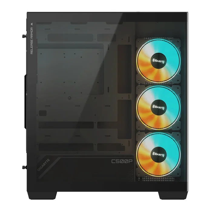 Gigabyte C500 PANORAMIC STEALTH Caja PC Gaming Midi Torre Negro, ATX, Mini-ATX, Mini-ITX, Ventana Lateral de Vidrio, Filtro Antipolvo