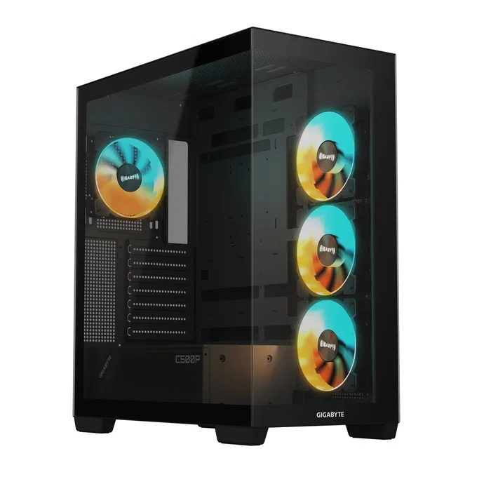 Gigabyte C500 PANORAMIC STEALTH Caja PC Gaming Midi Torre Negro, ATX, Mini-ATX, Mini-ITX, Ventana Lateral de Vidrio, Filtro Antipolvo