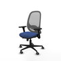 PIQUERAS Y CRESPO Silla de oficina Cilanco con mecanismo Sincro/Traslack Azul marino y Gris