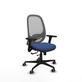 PIQUERAS Y CRESPO Silla de oficina Cilanco con mecanismo Sincro/Traslack Azul marino y Gris