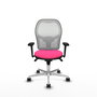 PIQUERAS Y CRESPO Silla de oficina Jorquera con mecanismo Sincro, Rosa y Blanco