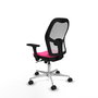PIQUERAS Y CRESPO Silla de oficina Jorquera con mecanismo Sincro, Rosa y Blanco