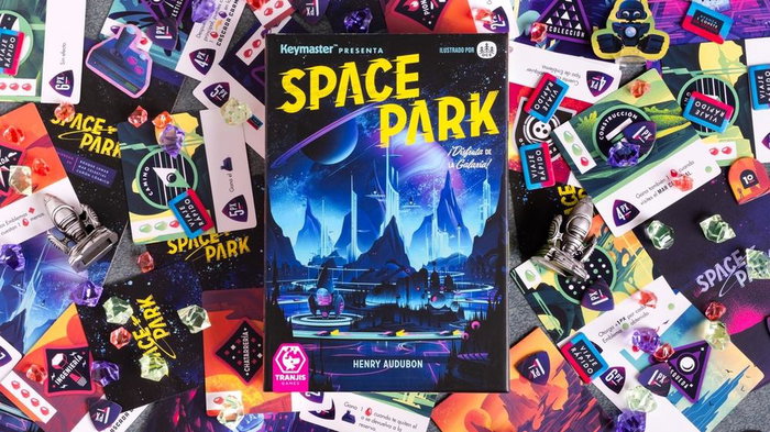 Tranjis Games Juego de Mesa Space Park, Exploración Espacial y Estrategia Ligera, 1-4 Jugadores, 30 Minutos