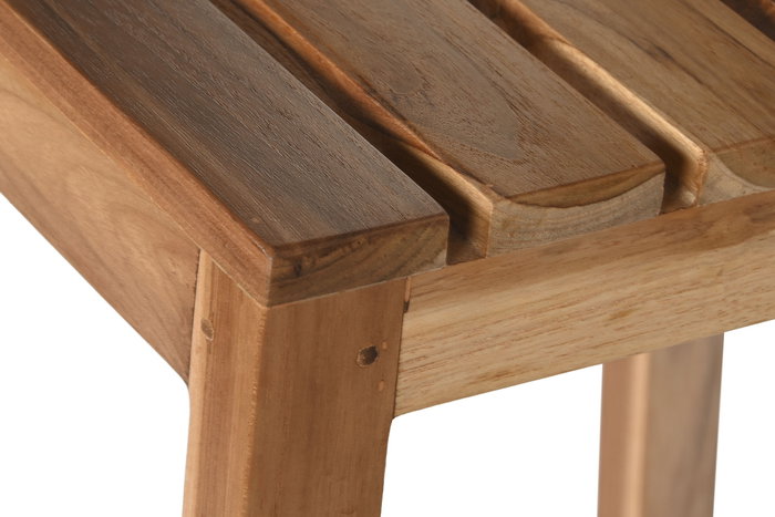DKD Home Decor Taburete Teca Natural 100 x 47 x 40 cm