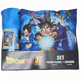 TOEI ANIMATION Set manta polar + cojin Dragon Ball Super 100x140cm 35x35cm