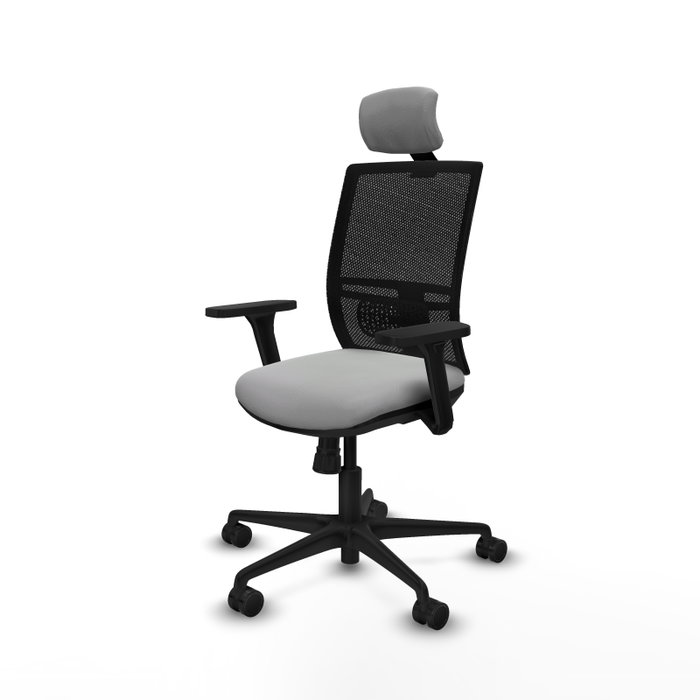 PIQUERAS Y CRESPO Silla de oficina Yunquera con mecanismo Sincro, Gris claro y Negro PIQUERAS Y CRESPO Silla de oficina Yunquera con mecanismo Sincro, Gris claro y Negro