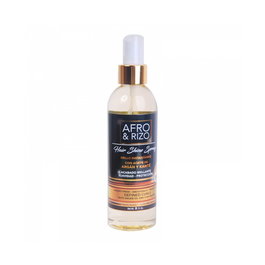 Afro And Rizo Spray Brillo Instantáneo para Cabello Rizo Ondulado Seco con Aceite de Argán y Karité 8oz
