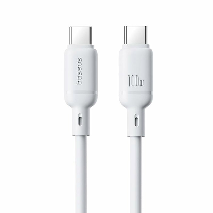 Baseus Silky Series Cable de carga Type-C 100W 2m Blanco