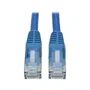 Tripp Lite N201-001-BL Cable de Red Ethernet RJ45 Macho/Macho Cat6 UTP 1 Pie (0.3 m) Azul - Cable Gigabit Snagless Molded, 550 MHz, 1000 Mbps