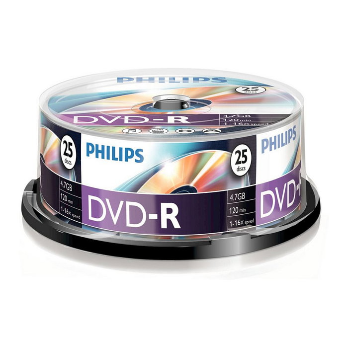 Philips DVD-R DM4S6B25F/00 4,7GB 16x (25 unidades)