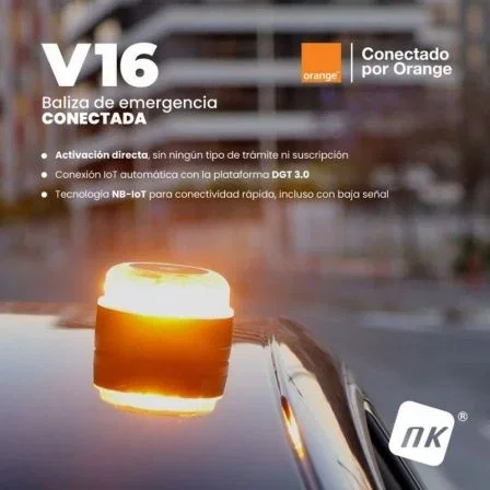 Baliza de Emergencia V16 conectada DGT 3.0 NK DP-EL2024-C1-EC