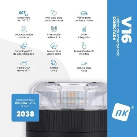 Baliza de Emergencia V16 conectada DGT 3.0 NK DP-EL2024-C1-EC
